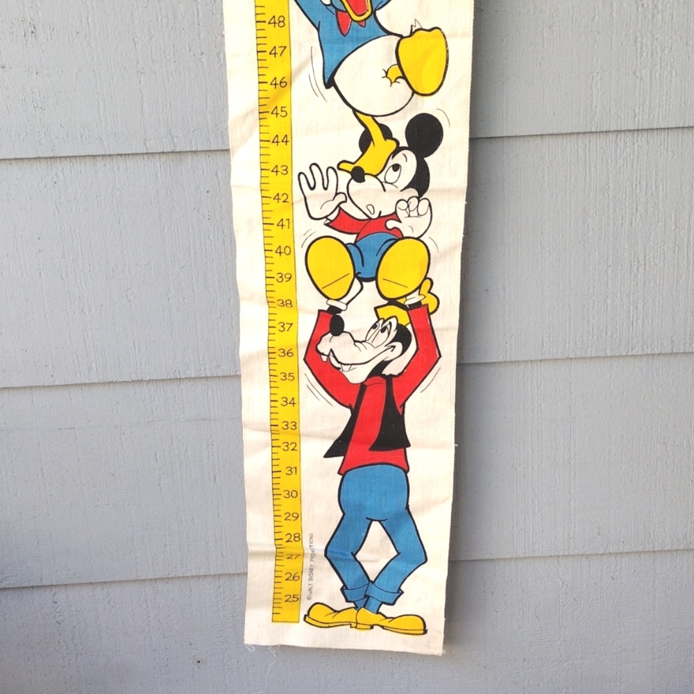 Disney Height Chart Cloth 1960 1970 - Picture 2 of 4